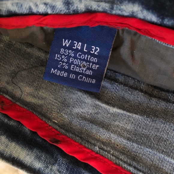 Denim house sz 34 distressed stacked moto jeans - Picture 2 of 6